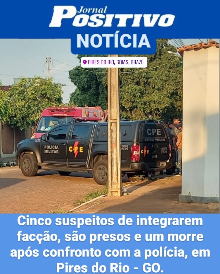 #PIRESDORIO Cinco suspeitos de integrarem facção são presos e um morre após confronto com a polícia, em Pires do Rio  Na tarde deste domingo (26) uma ação conjunta entre a CPE do 19° CRPM e CPE do 9° CRPM, terminou em confronto com criminosos.