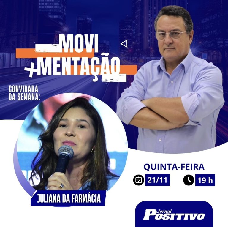 Prefeita Juliana da Farmácia, estará no Programa Movimentação dia 21/11